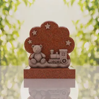 Teddy Bear Train Child Headstone thumbnail 15