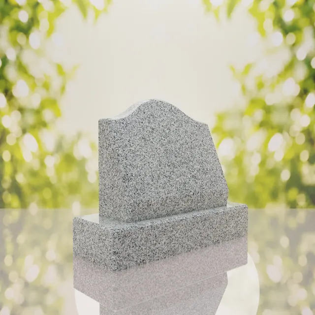 Serpentine Top Slant Granite Headstone