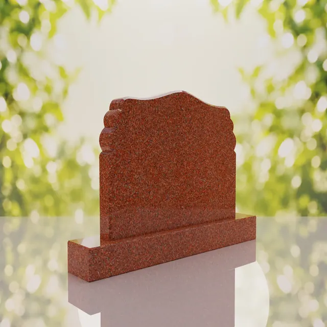 Companion Scroll Shape Granite Headstone