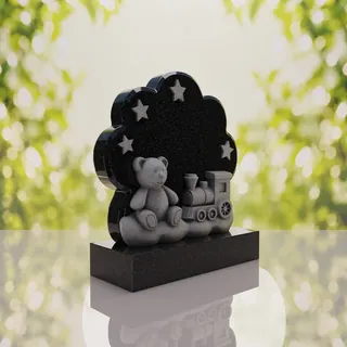 Teddy Bear Train Child Headstone thumbnail 11