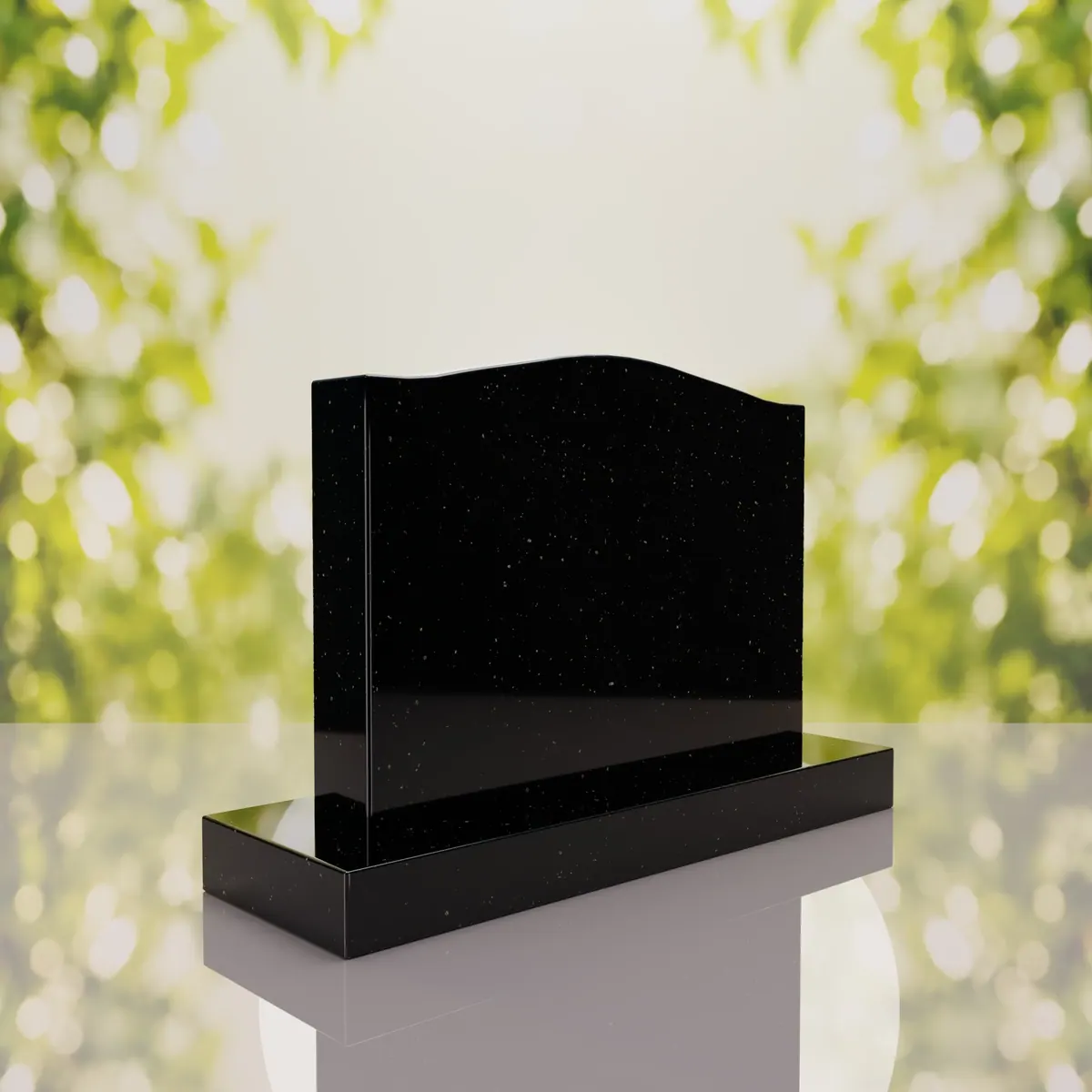 Serpentine Upright Headstone