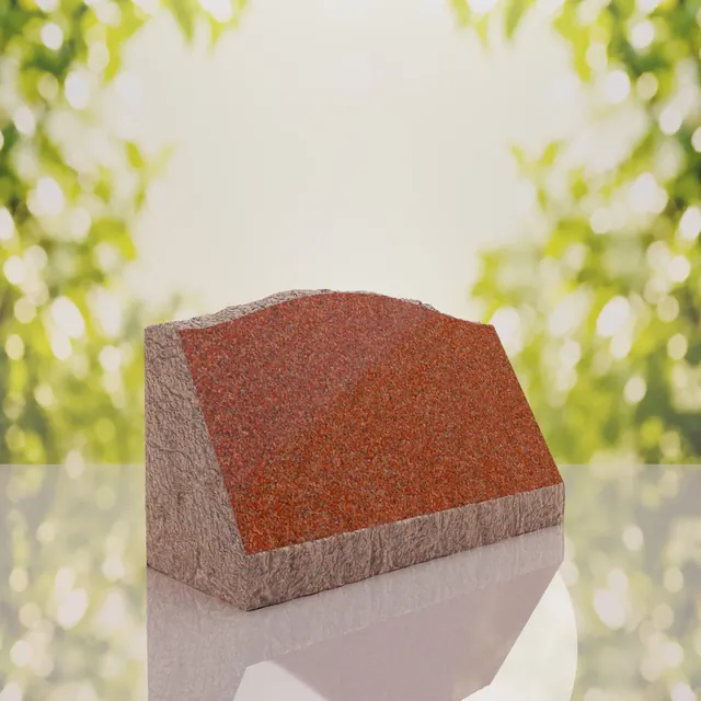 Serpentine Top Slant Granite Headstone