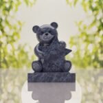 Lápida infantil con oso de peluche y estrella