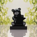 Lápida infantil con oso de peluche y estrella