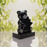 Lápida infantil con oso de peluche y estrella