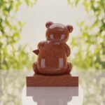 Lápida infantil con oso de peluche y estrella