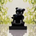 Lápida infantil con oso de peluche y estrella