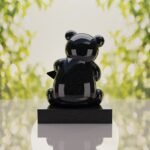 Lápida infantil con oso de peluche y estrella