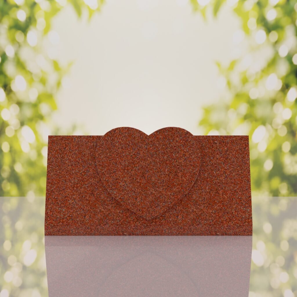 Heart Slant Headstone