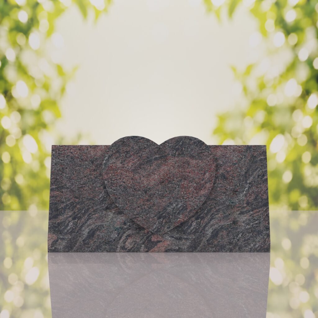 Heart Slant Headstone