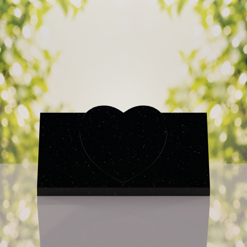 Heart Slant Headstone