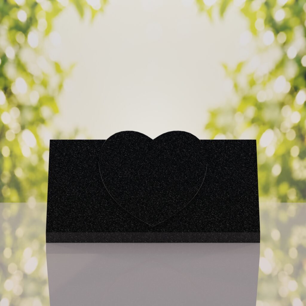 Heart Slant Headstone