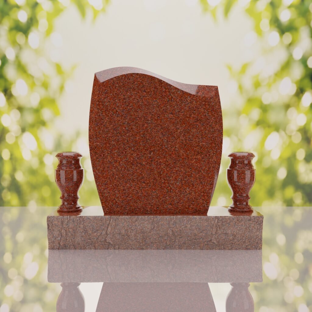 Wave Upright Headstone