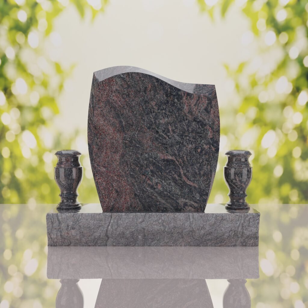Wave Upright Headstone