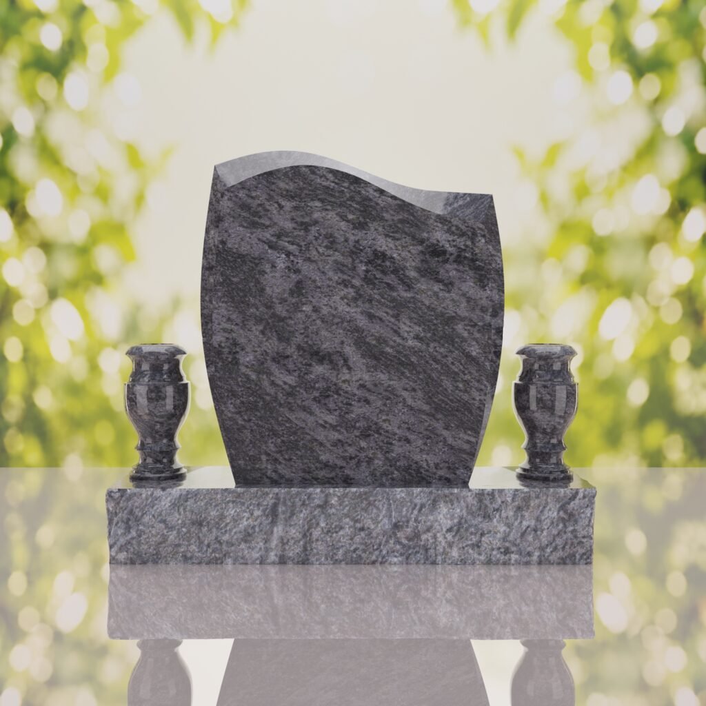 Wave Upright Headstone