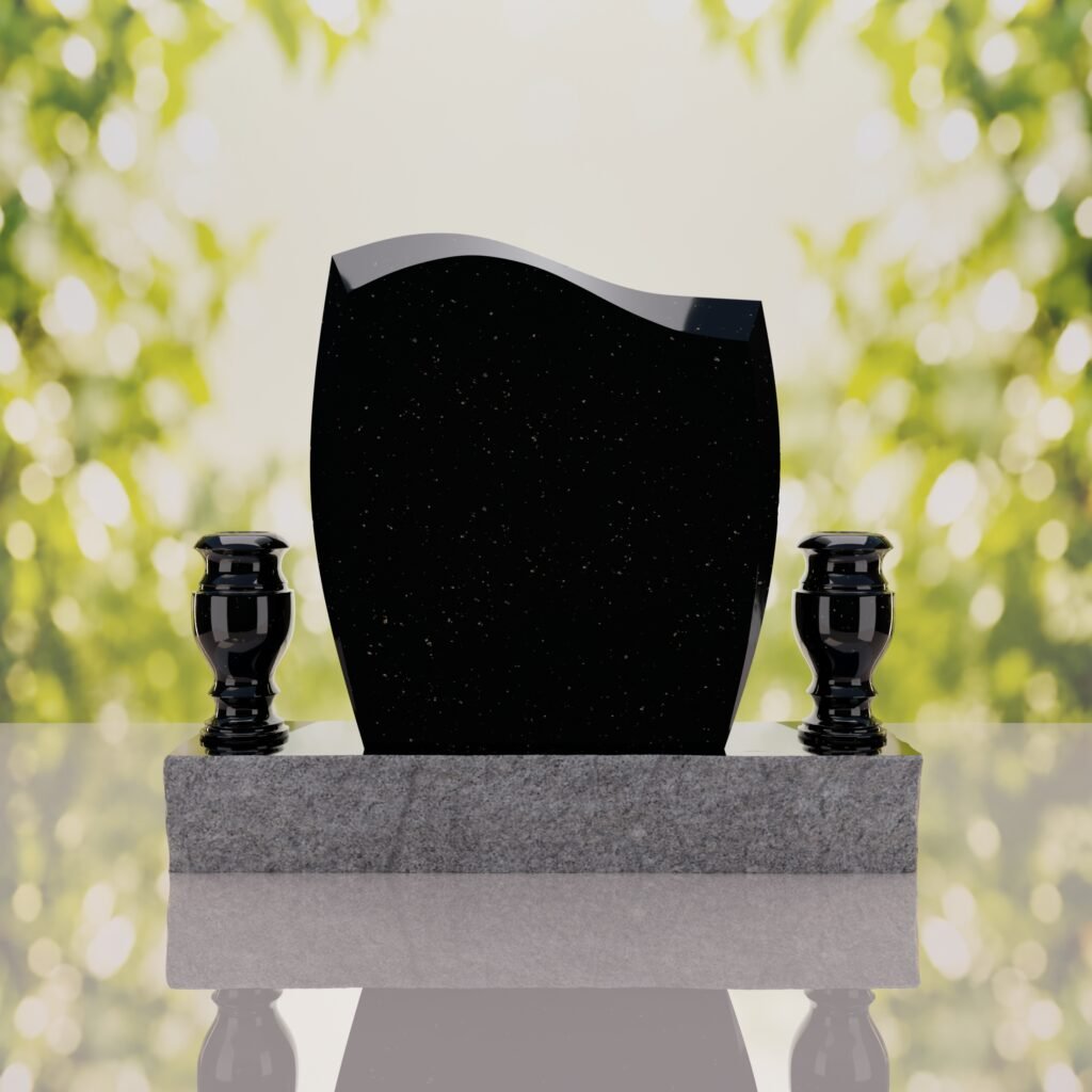 Wave Upright Headstone