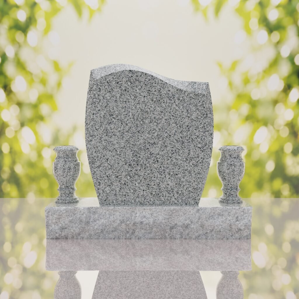Wave Upright Headstone