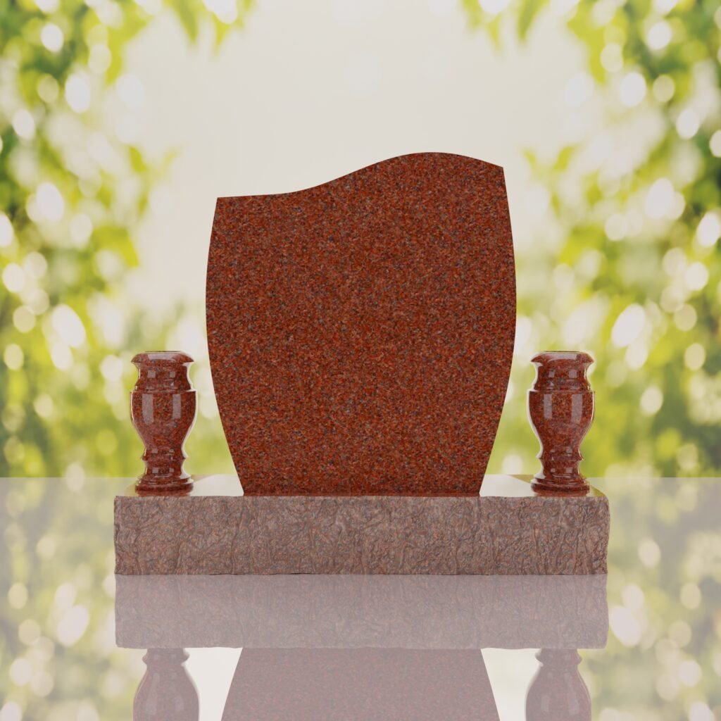 Wave Upright Headstone