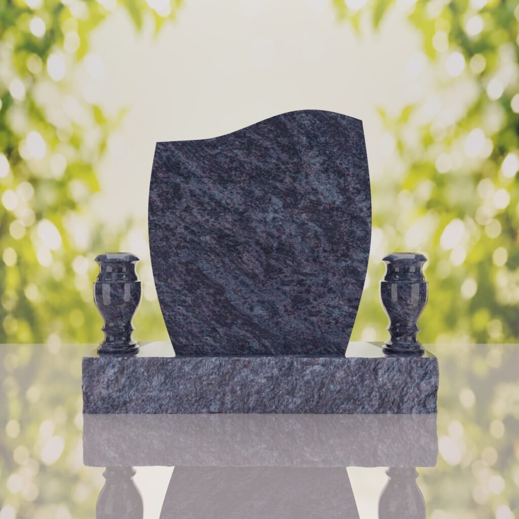 Wave Upright Headstone
