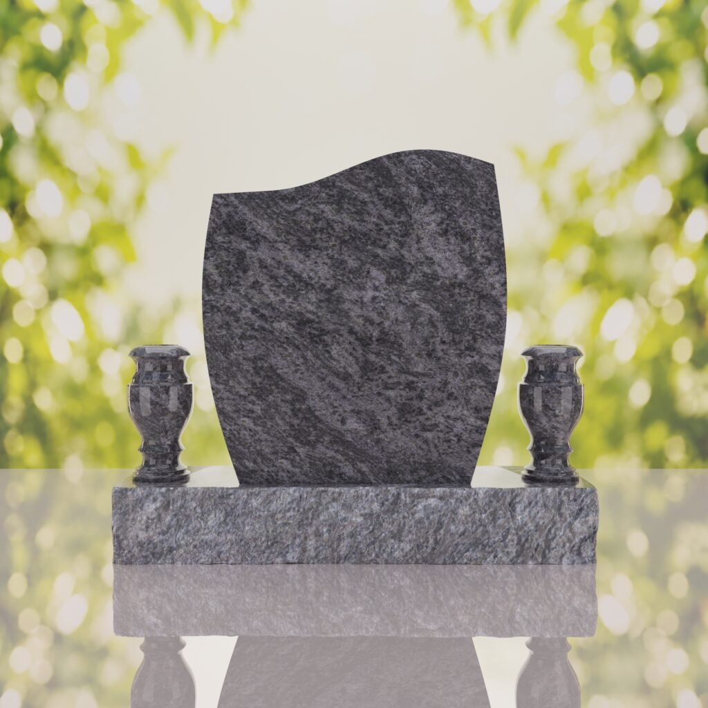 Wave Upright Headstone