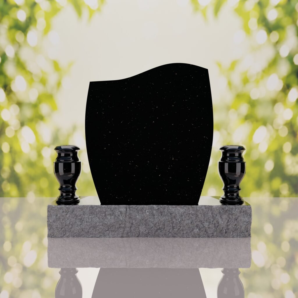 Wave Upright Headstone