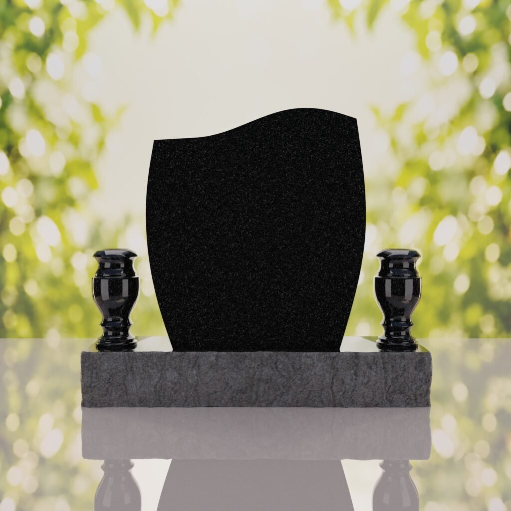 Wave Upright Headstone