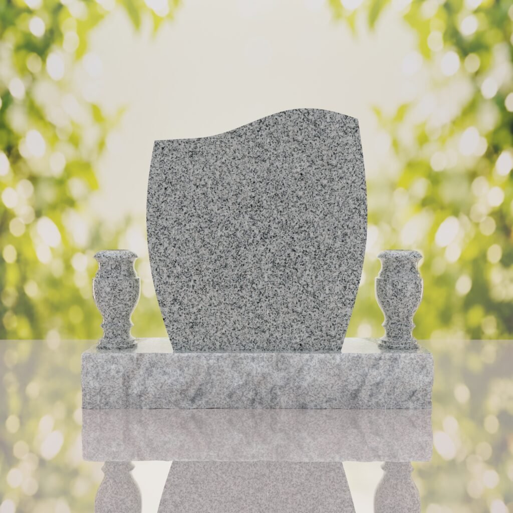 Wave Upright Headstone