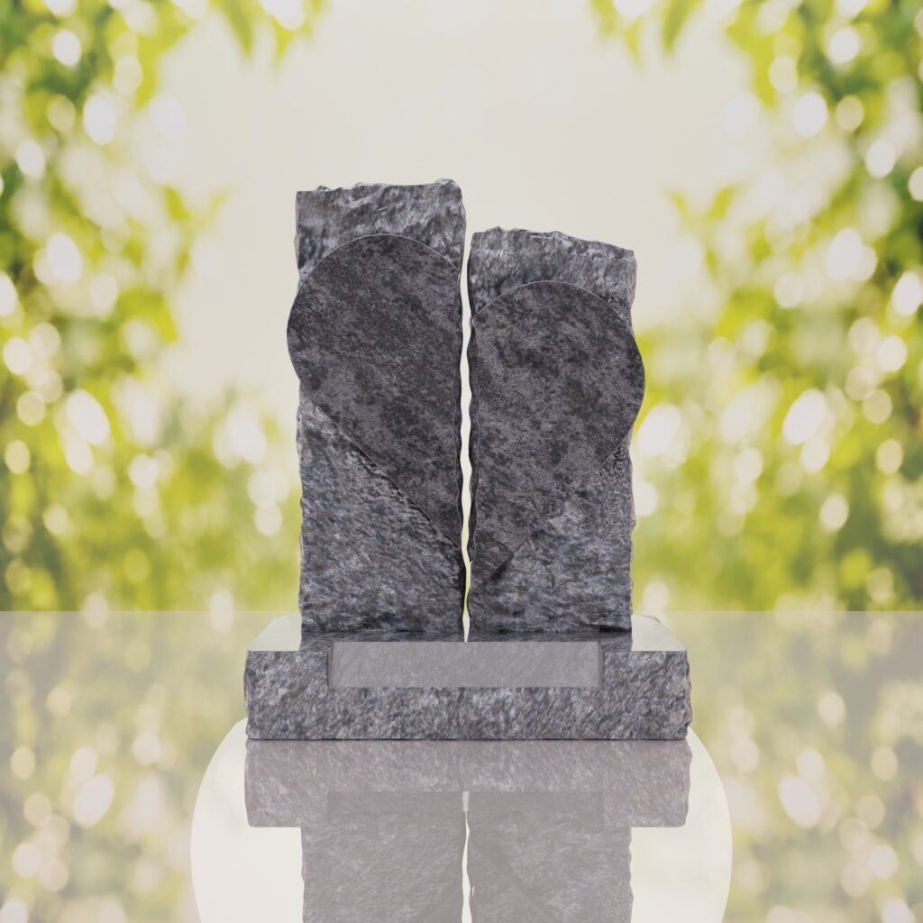Broken Heart Companion Headstone