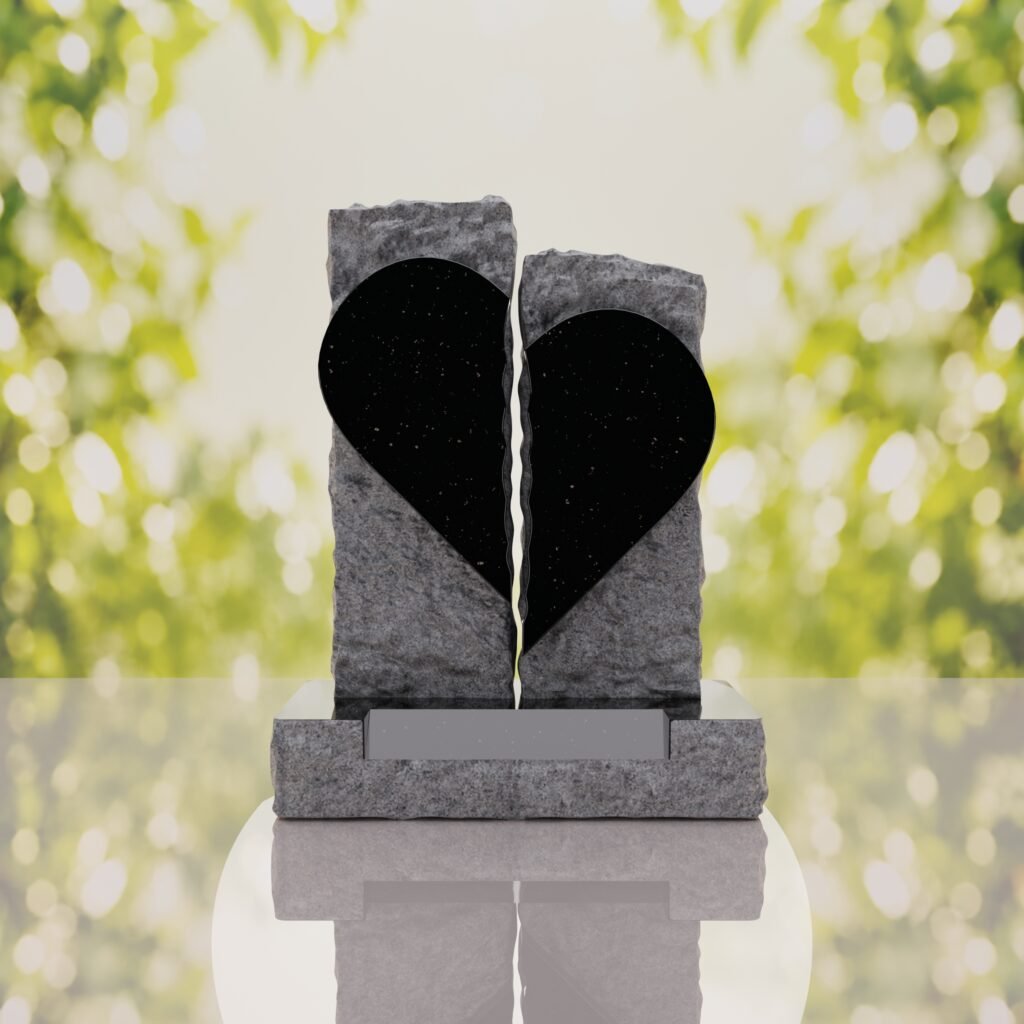 Broken Heart Companion Headstone