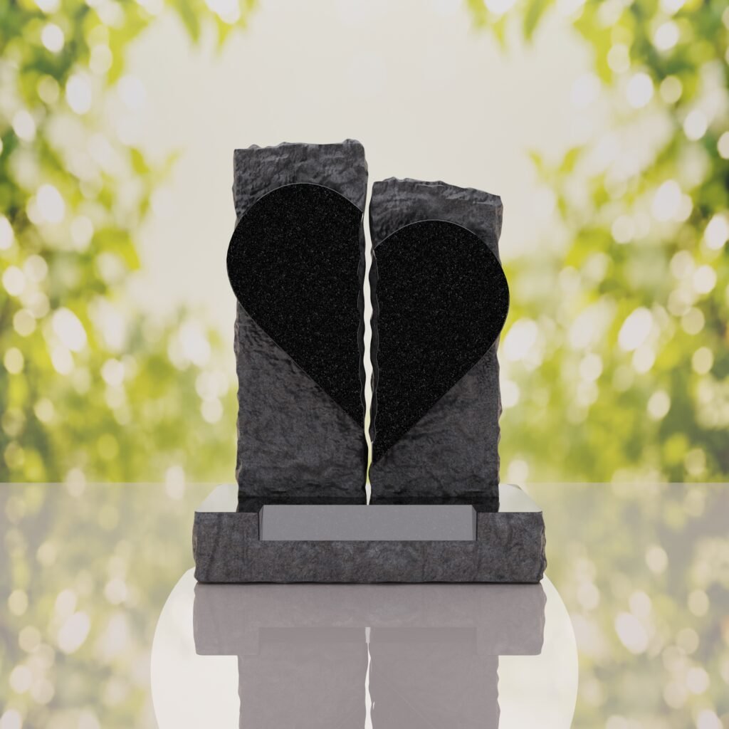 Broken Heart Companion Headstone