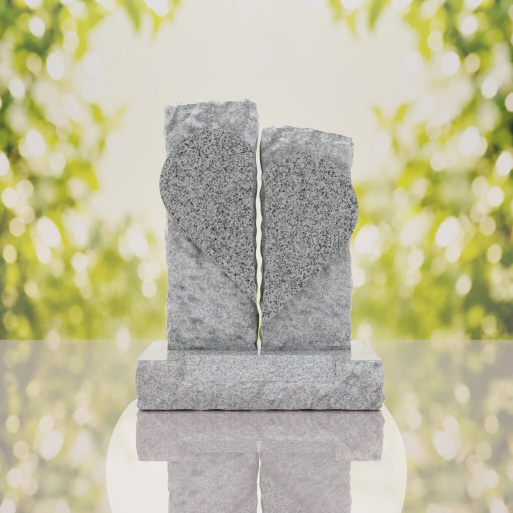 Broken Heart Companion Headstone