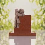 Sleeping Angel Upright Headstone