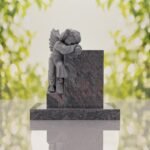 Sleeping Angel Upright Headstone