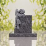 Sleeping Angel Upright Headstone