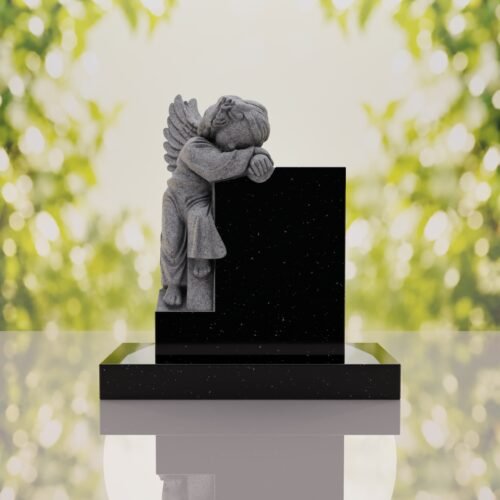 Sleeping Angel Upright Headstone