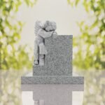 Sleeping Angel Upright Headstone