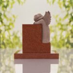 Sleeping Angel Upright Headstone