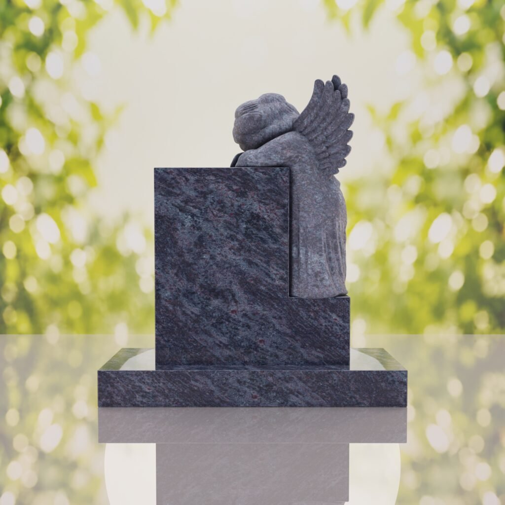 Sleeping Angel Upright Headstone
