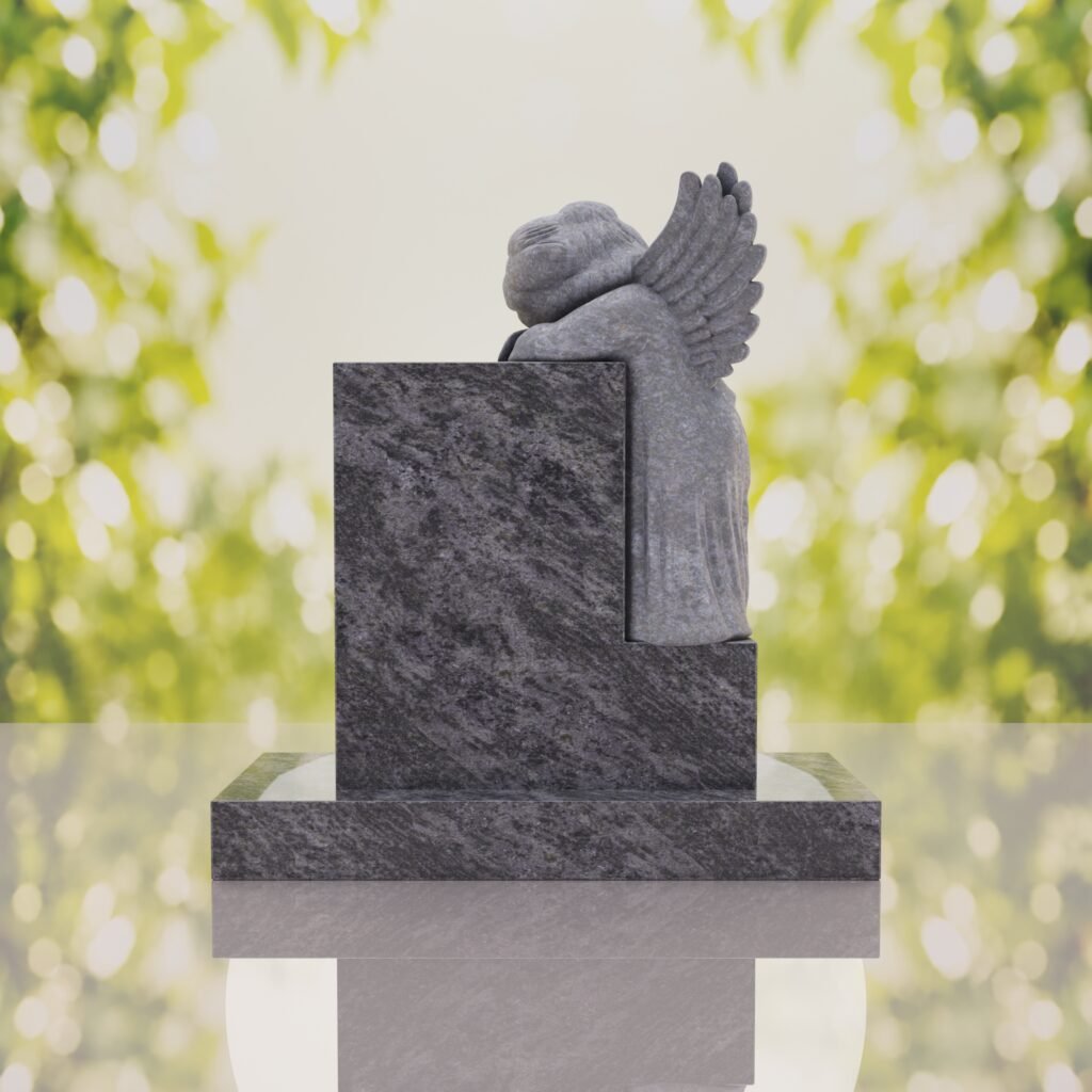 Sleeping Angel Upright Headstone