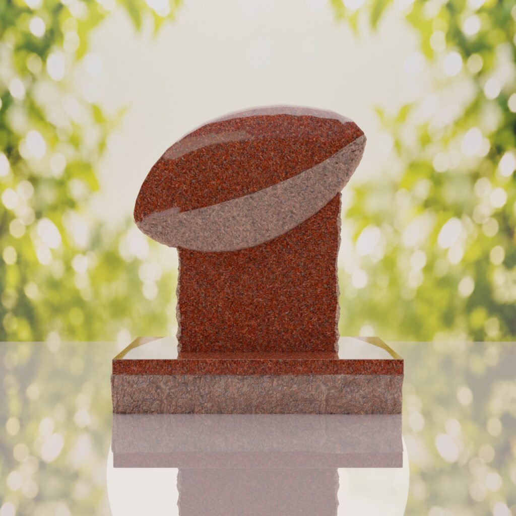 Rugby Ball Headstone