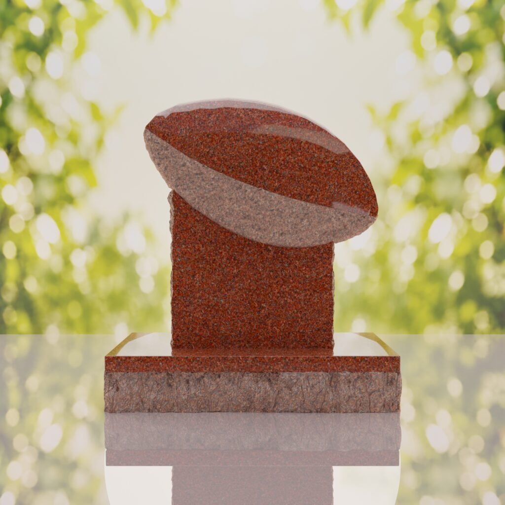 Rugby Ball Headstone
