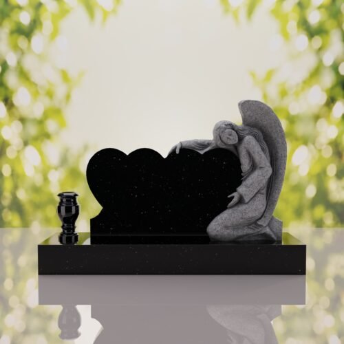 Angel Companion Heart Headstone
