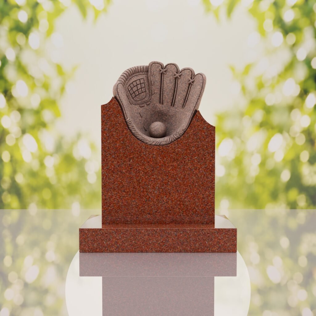 Baseball Glove Headstone