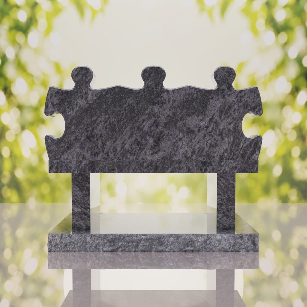 Puzzle Bench Headstone