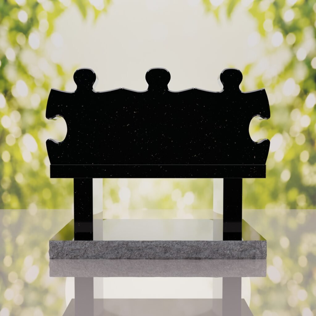 Puzzle Bench Headstone