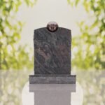 Modern Memorial Headstone with Ball Accent