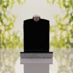 Modern Memorial Headstone with Ball Accent