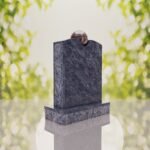 Modern Memorial Headstone with Ball Accent