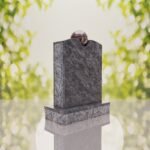 Modern Memorial Headstone with Ball Accent