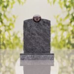 Modern Memorial Headstone with Ball Accent